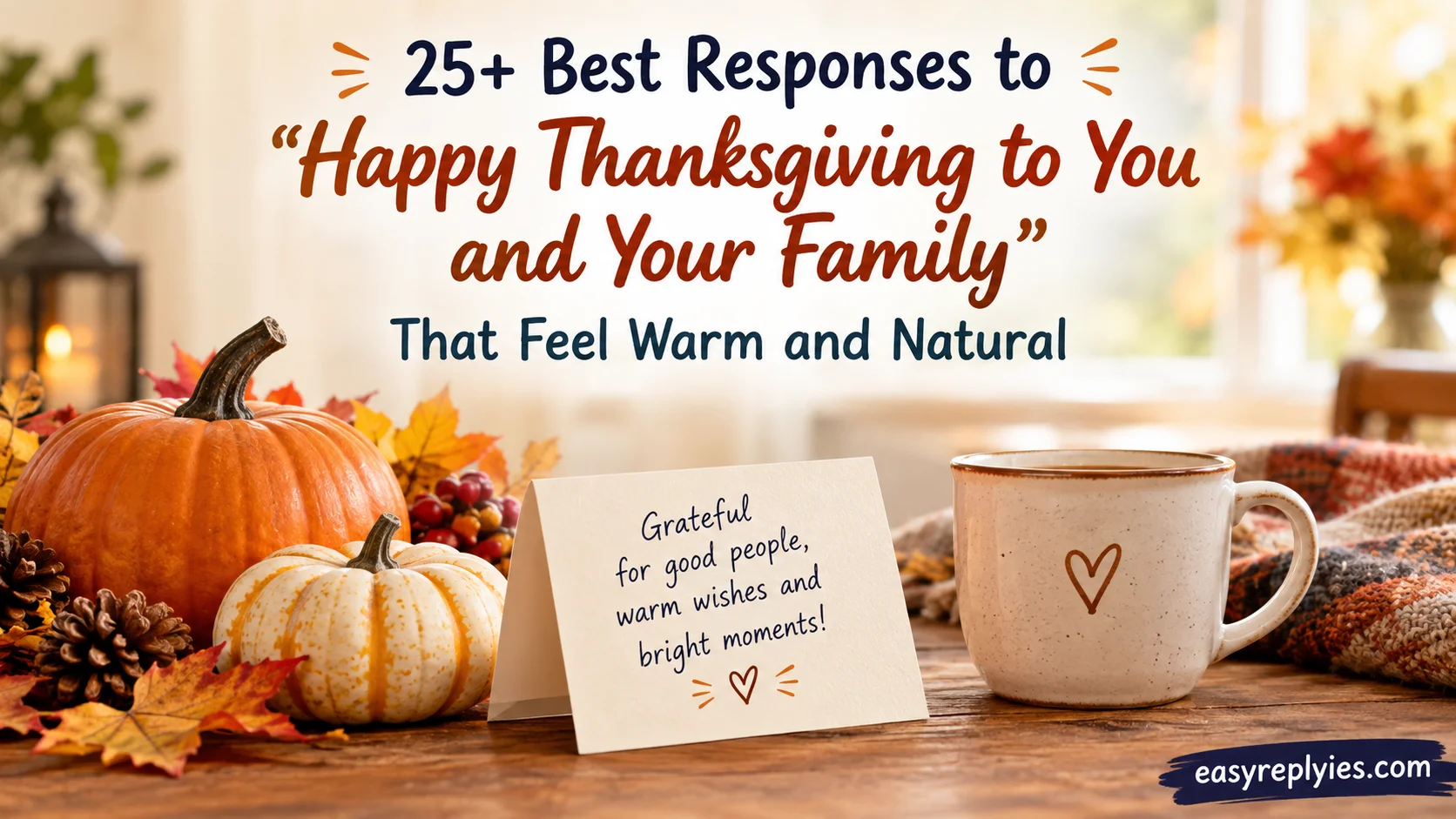 Best Responses to “Happy Thanksgiving to You and Your Family”