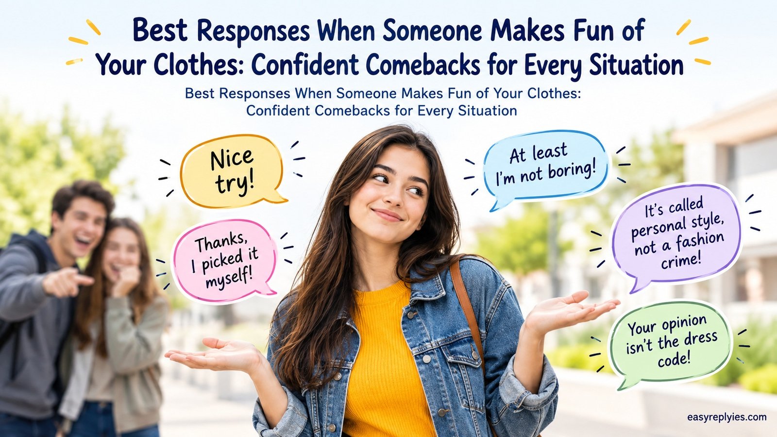 Best Responses When Someone Makes Fun of Your Clothes