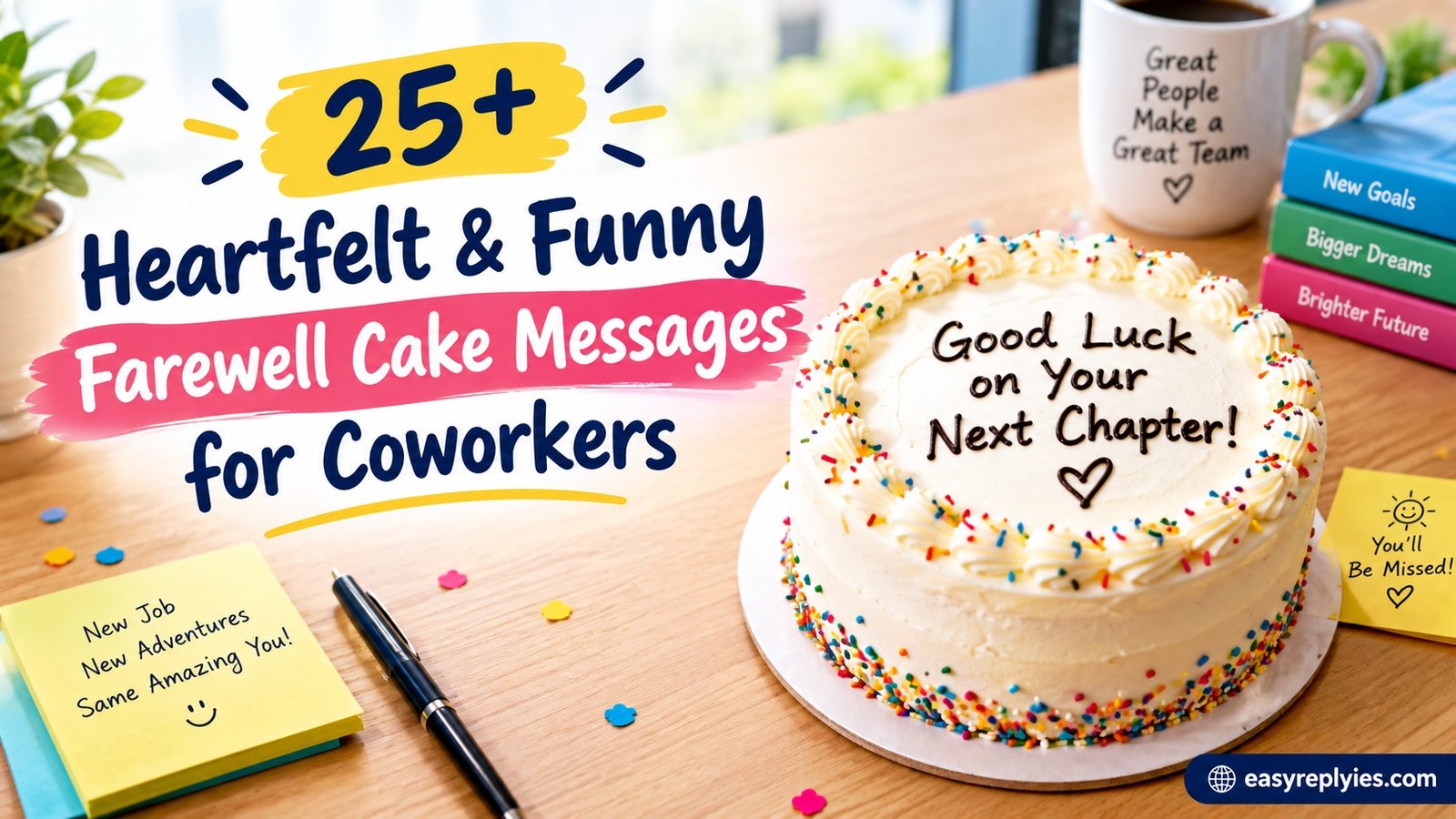 Heartfelt & Funny Farewell Cake Messages for Coworkers