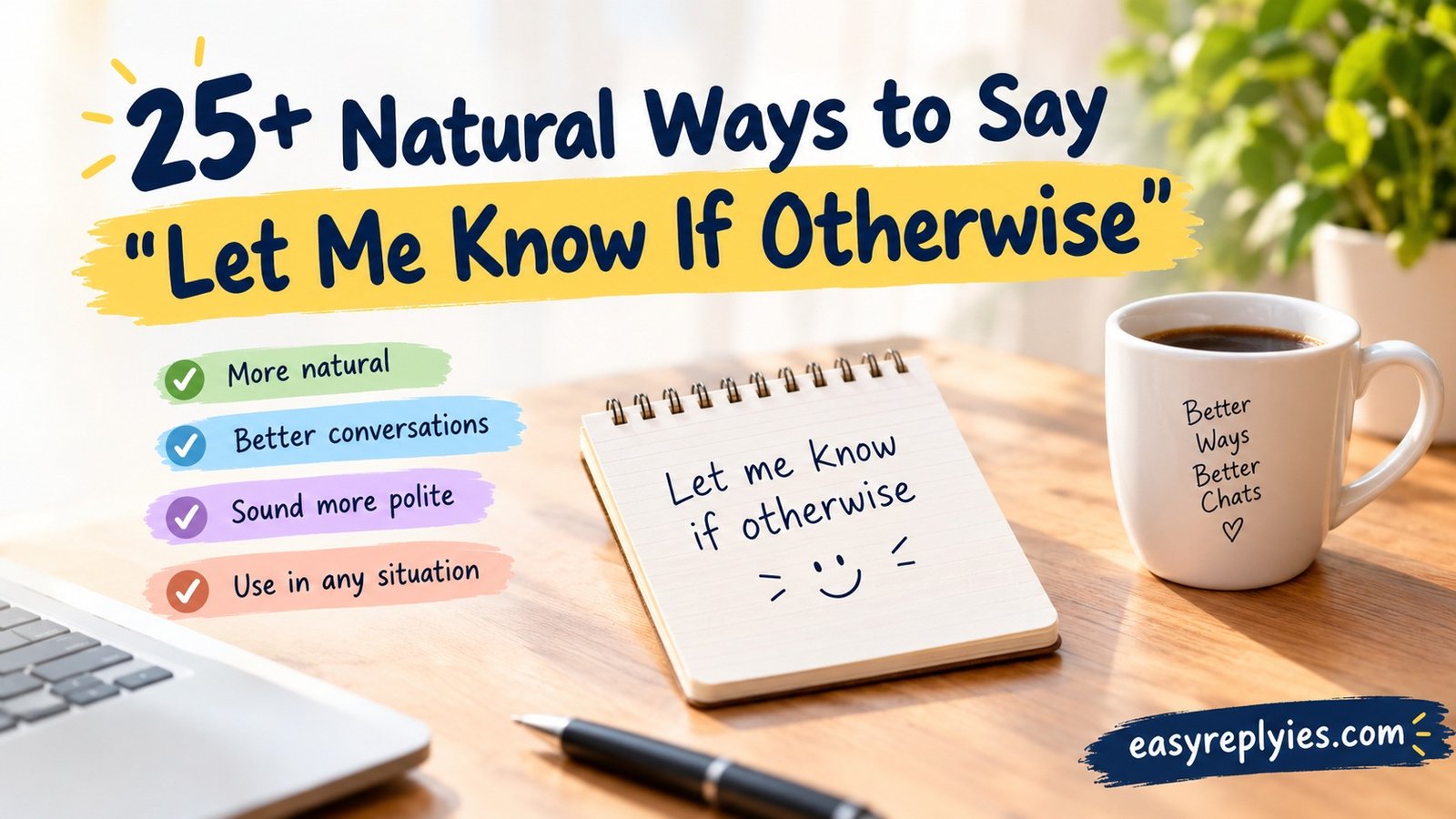 Natural Ways to Say “Let Me Know If Otherwise”