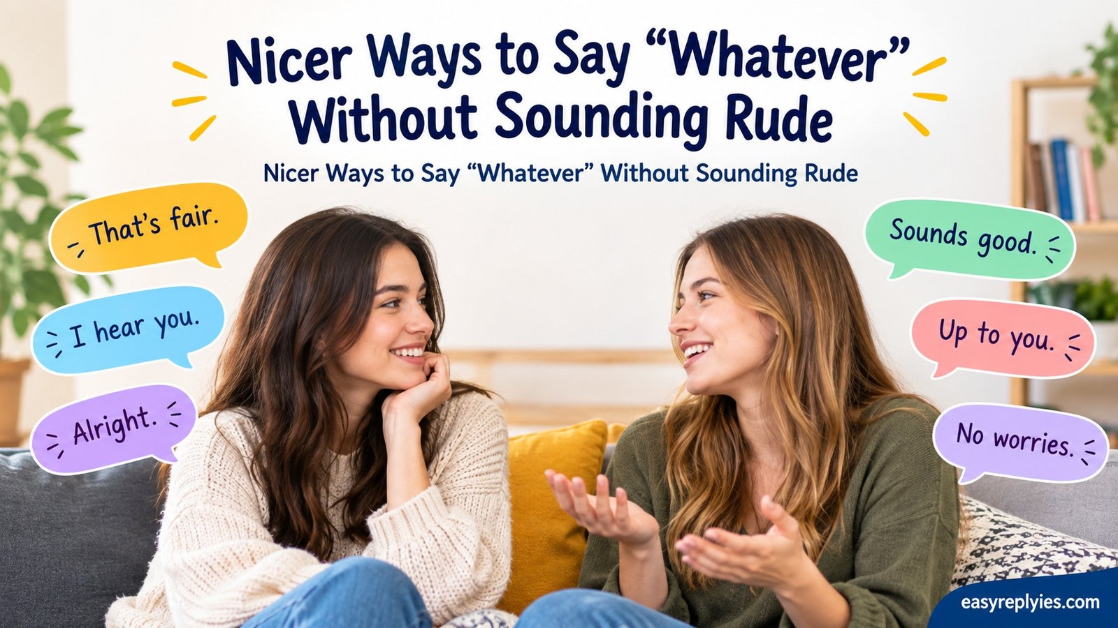 Nicer Ways to Say “Whatever” Without Sounding Rude