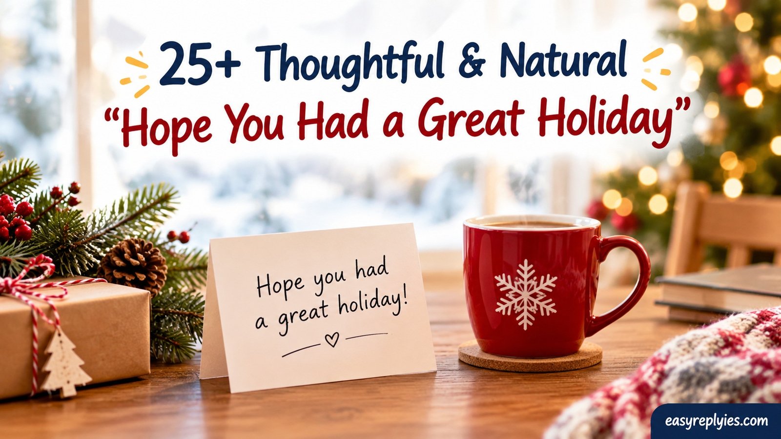 Thoughtful & Natural “Hope You Had a Great Holiday”