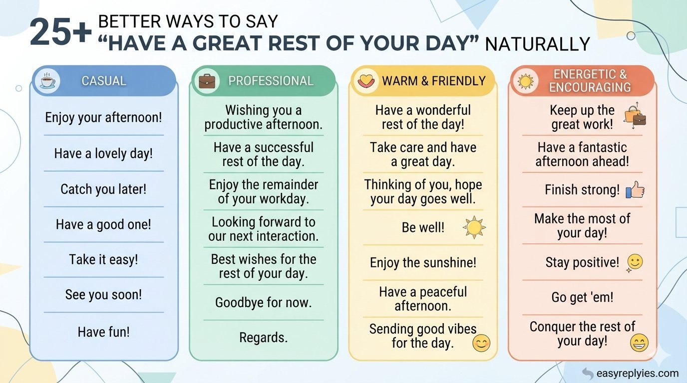 Better Ways to Say “Have a Great Rest of Your Day” Naturally