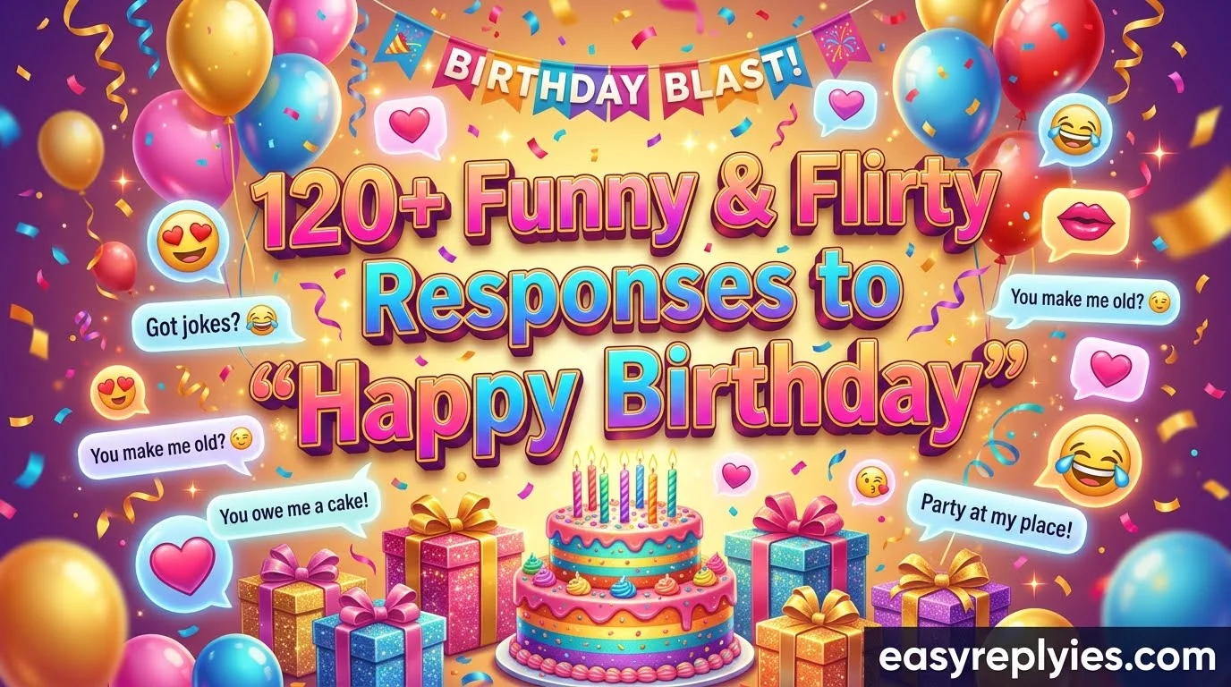 Funny and Flirty Responses to “Happy Birthday”
