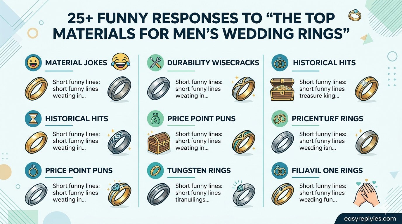 Funny Responses to “The Top Materials for Mens Wedding Rings”