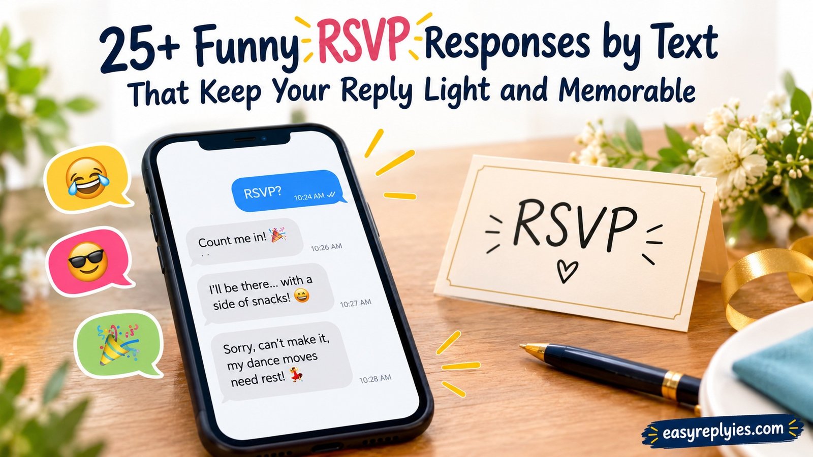 Funny RSVP Responses by Text That Keep Your Reply Light and Memorable